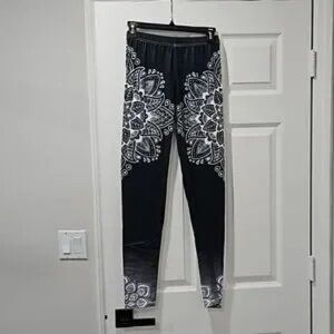 Monochrome Mandala Kids Leggings
